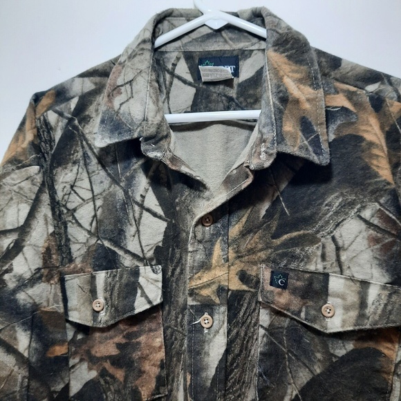 Vintage Codet Button Down Long Sleeve Shirt Realtree Camo Men's XL Made In USA - Picture 2 of 9